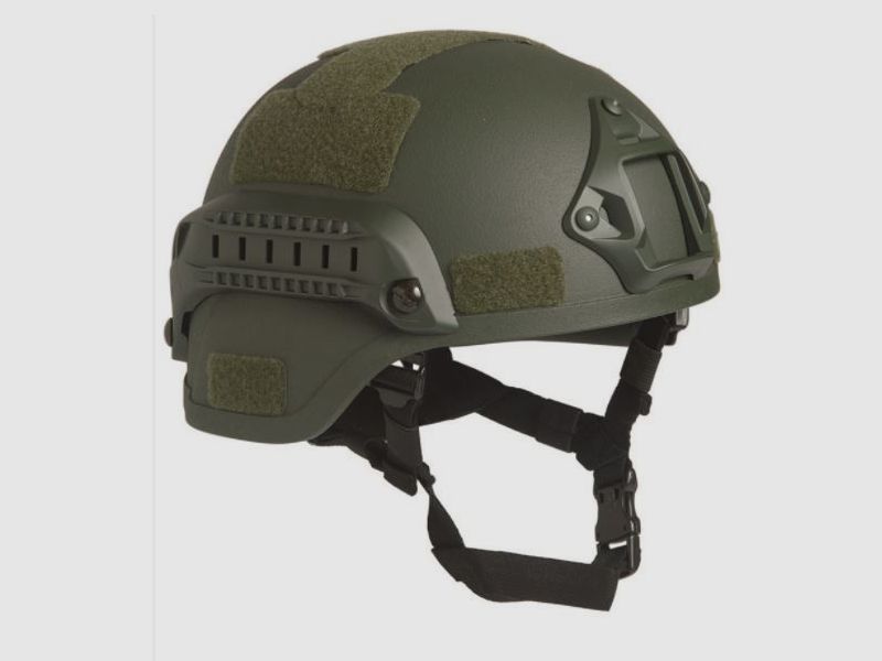 CASQUE DE COMBAT US "MICH" AVEC RAIL - OLIVE