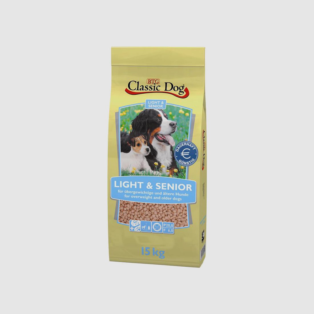 Classic Dog Hundefutter Light & Senior 15kg