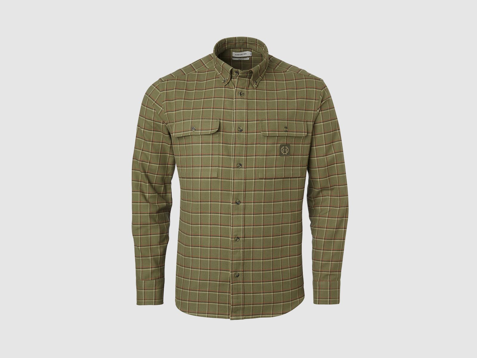 Camisa de franela Chevalier Heron para hombre, S, a cuadros verde campo