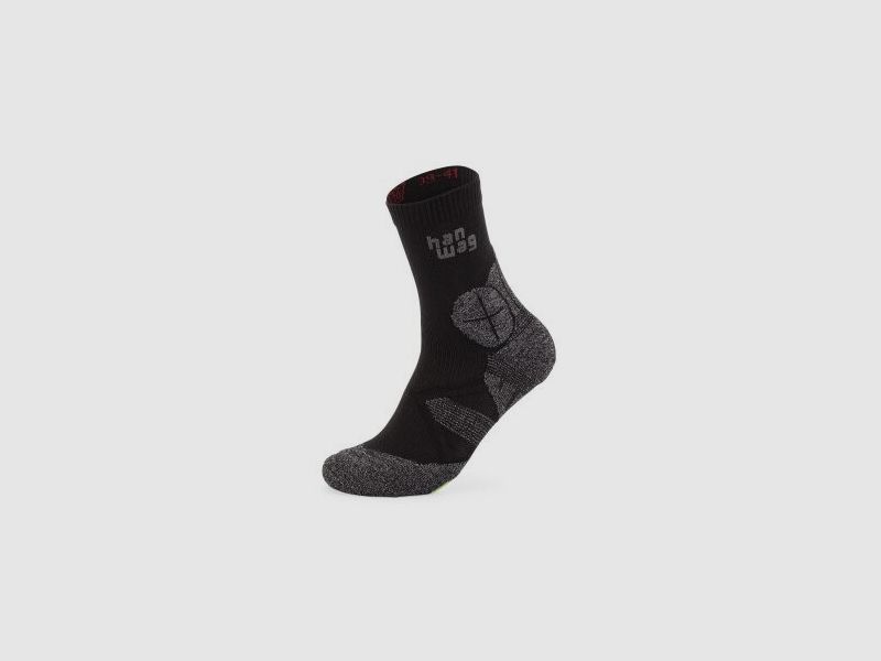 Han Wag Unisex Hike Socke Asphalt/Green 36-38
