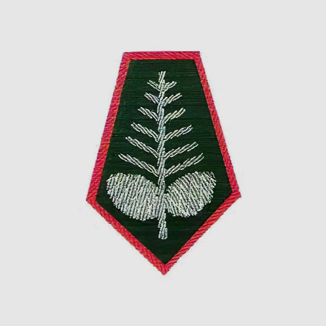 Jachtonderscheiding Bistana voor uniform, groen-rood met dennenappels