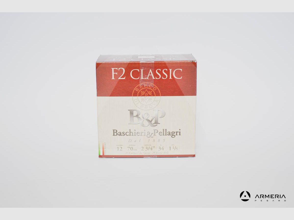 B&P Baschieri e Pellagri F2 Classic calibre 12 – Plomo 8 – 25 cartuchos, imagen 1 de 2