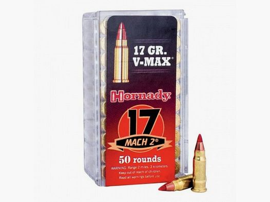 17 Mach 2 Hornady RIMFIRE VARMINT EXPRESS® AMMUNITION 17 gr V-MAX® VE50