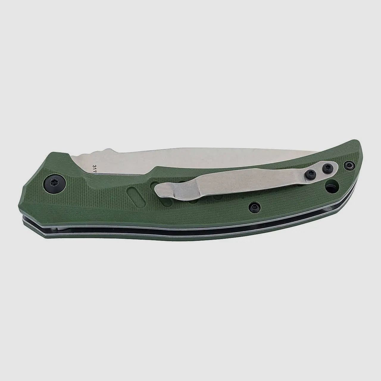 Couteau de poche PUMA TEC avec clip de ceinture, vert
