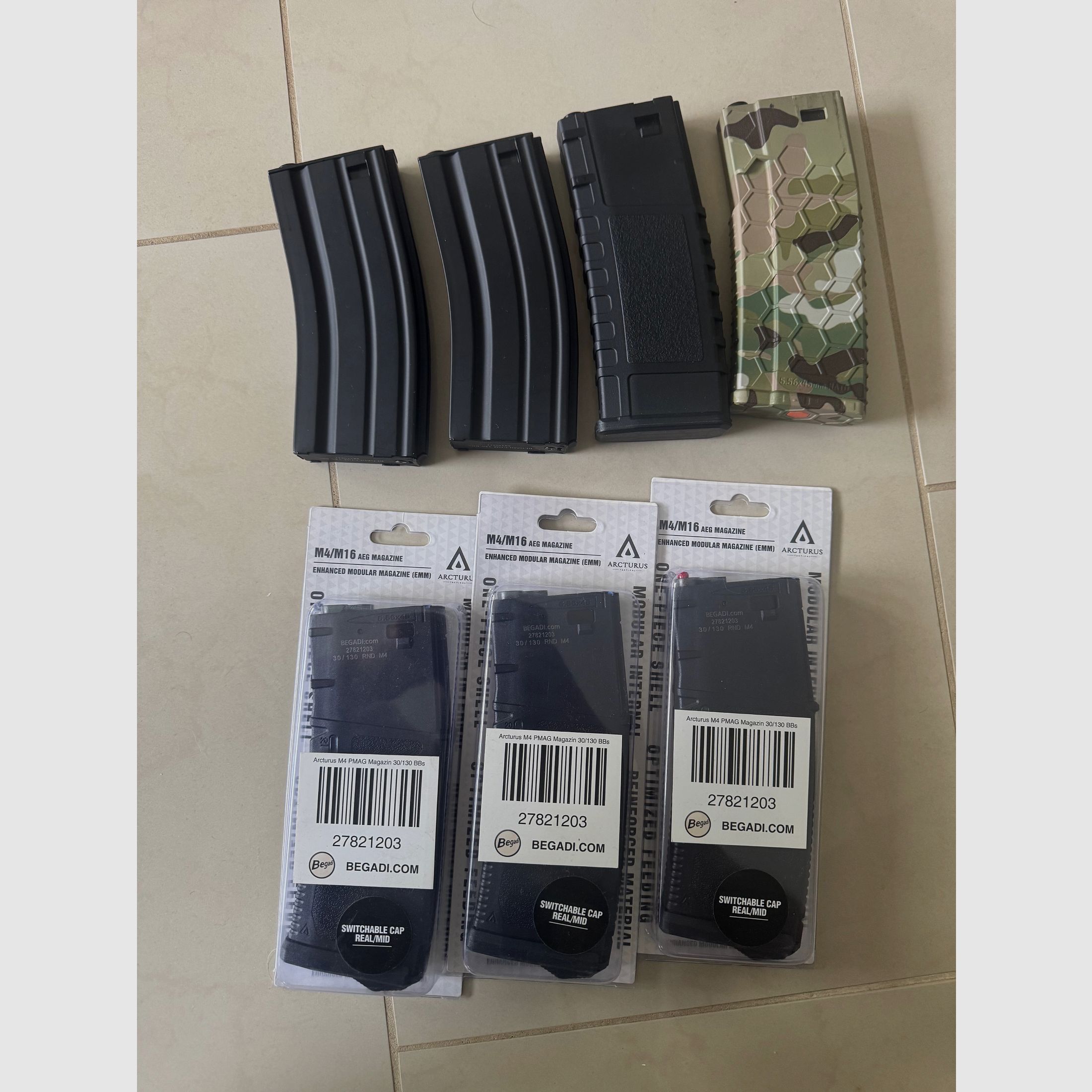 Airsoft Komplettset NEUWERTIG mit Begadi SMR16 und VFC Glock 17 