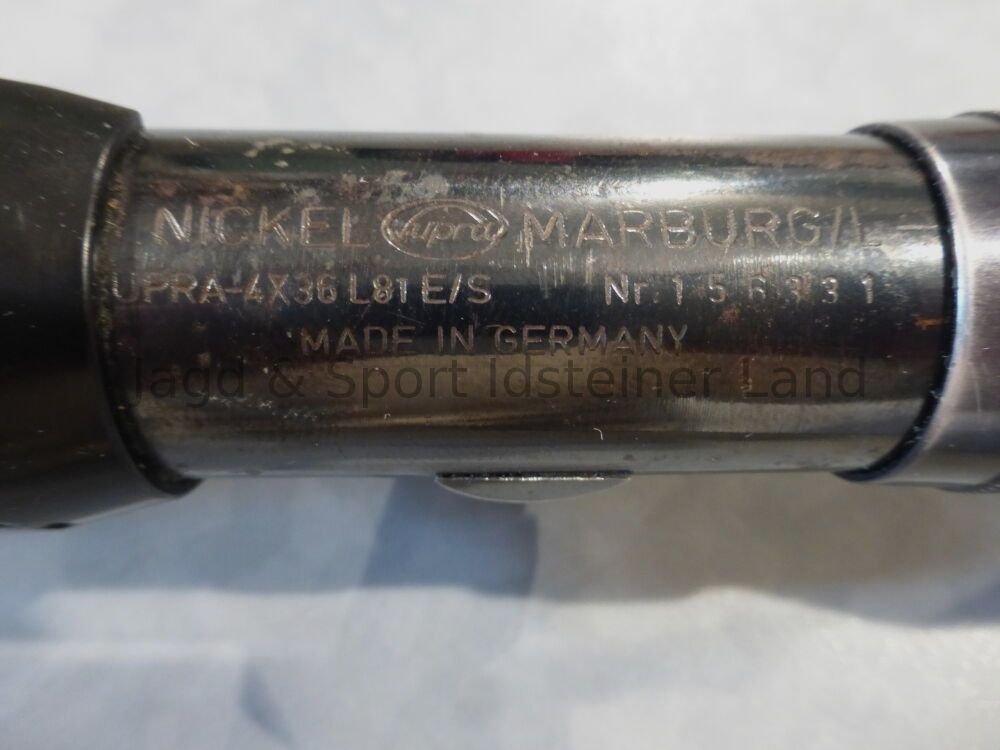 Nickel -Marburg-, "Supra" 4x36, Abs. 1, Stahltubus Rüdiger, 2,5 x Vergrößerung, Abs. 1, Stahltubus