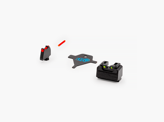 LPA RDF01GL Juego de mira para Glock con fibra óptica