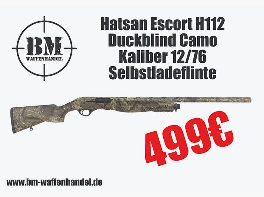 Selbstladeflinte Hatsan Escort H112 - Duckblind Camo 12/76 - 71cm - MC