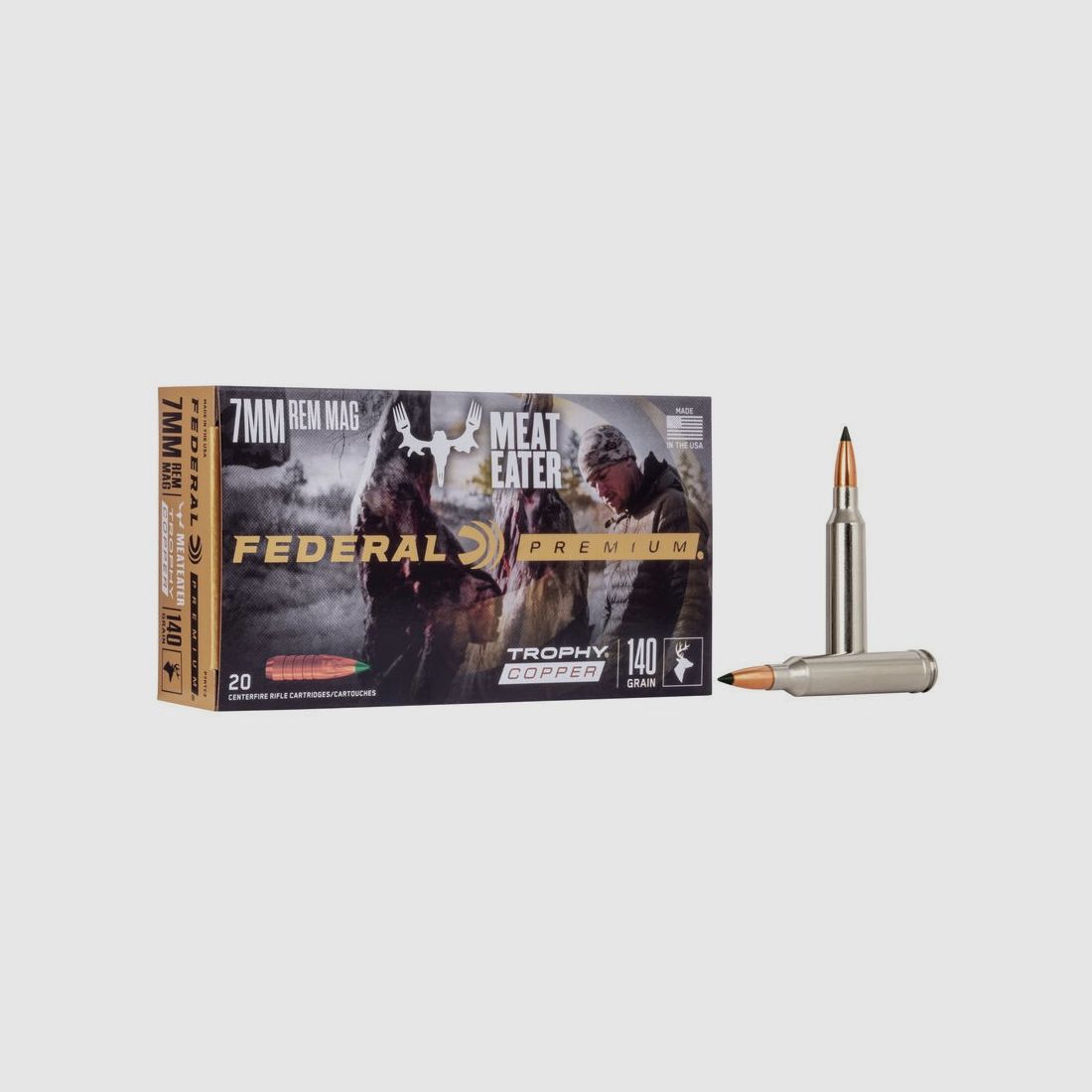 FED P7RTC2 7MM REM MAG 140GR TROPHY COPPER _VITAL-SHOK_ 20/2