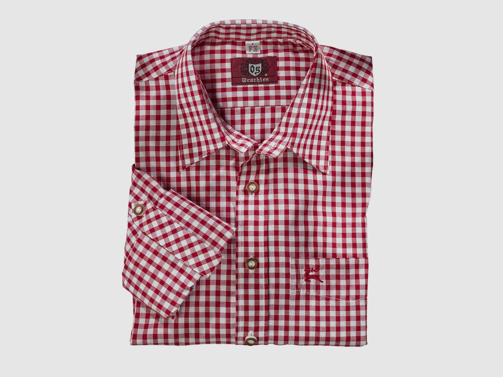 OS-Trachten Camicia a Maniche Lunghe da Uomo
