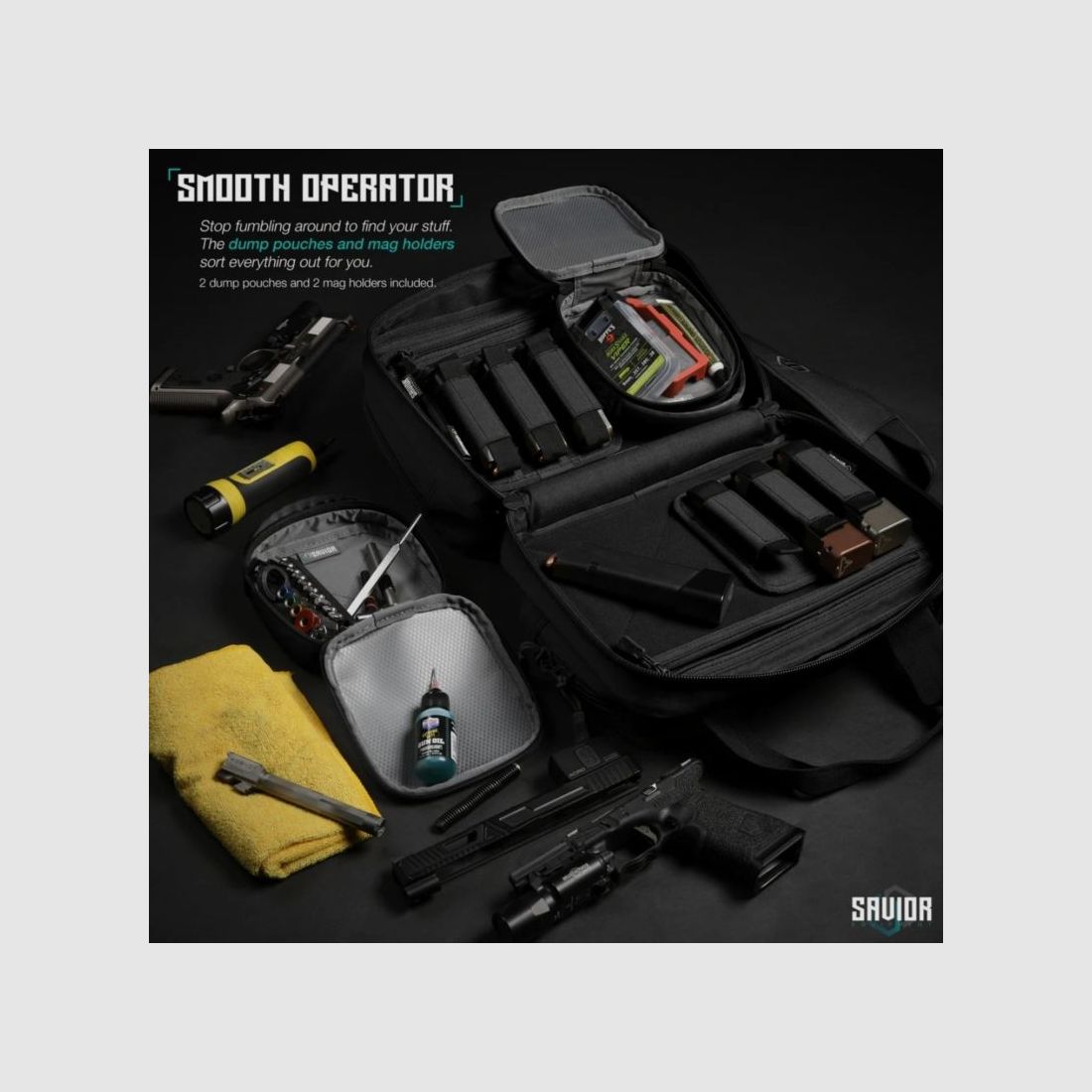 Savior – Mini-Pistolenschießtasche Specialist Schwarz, Bild 4 von 5