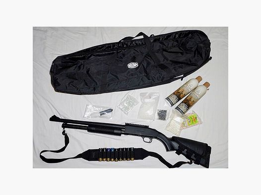 Äußerst selten: Umarex (Marushin) M500 (Mossberg 500) Pumpgun Shotgun Schrotflinte Airsoft CO2 8mm R