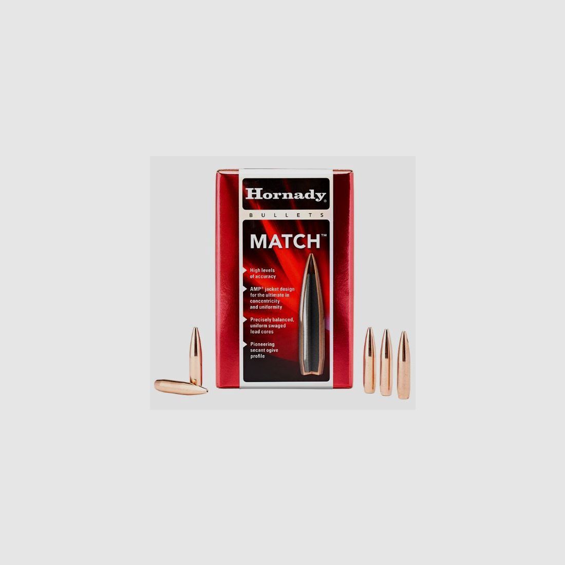 Hornady Bullet 8mm/.323 BTHP MATCH 196GR 500 pieces