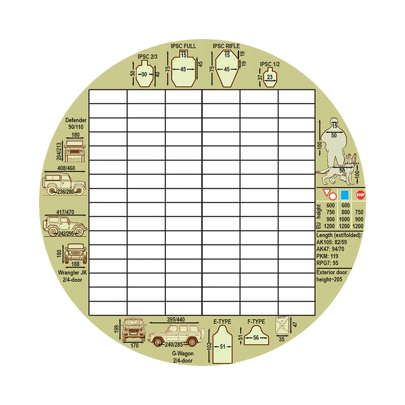 Round MilDot Metrischer Drehscheiben-Rechner mit D.O.P.E Kartenstickern, Bild 3 von 4