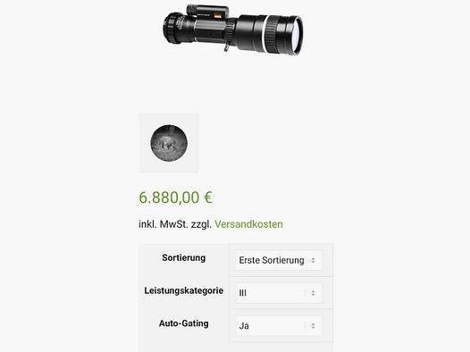 Jahnke DJ-8 NSV 1x56  Onyx/Monochrom inkl. IR Strahler Phönix Focus
