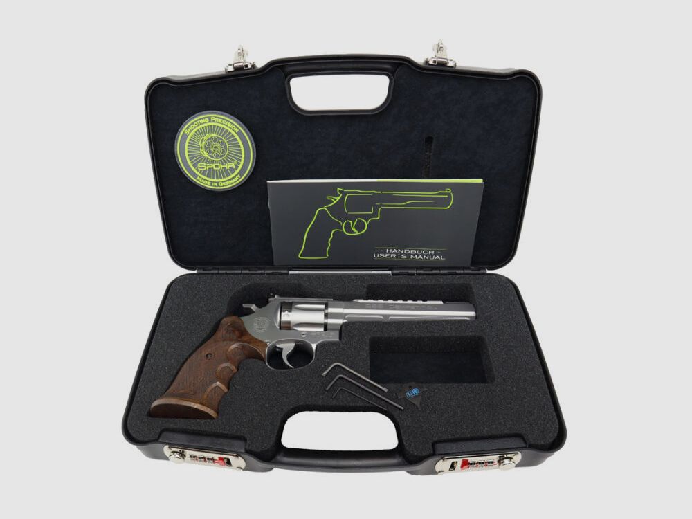 Rewolwer SPOHR 286 Competition ze stali nierdzewnej 6 cali wyprodukowany w Niemczech 6"