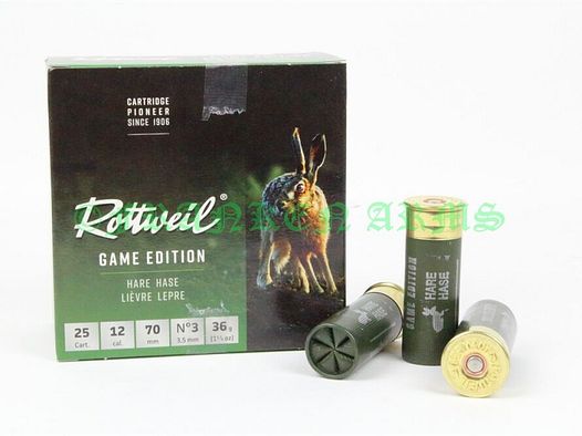 Rottweil	 Game Edition HASE 12/70 3,5mm 25Stück Staffelpreise