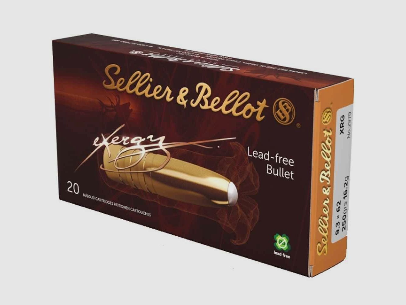 9.3x62 eXergy lead-free 16.2g/250grs. Sellier & Bellot