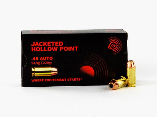 GECO .45 Auto (.45 ACP), hollow point 230 grs 1 opakowanie (50 strzałów po 0,698 € każdy)