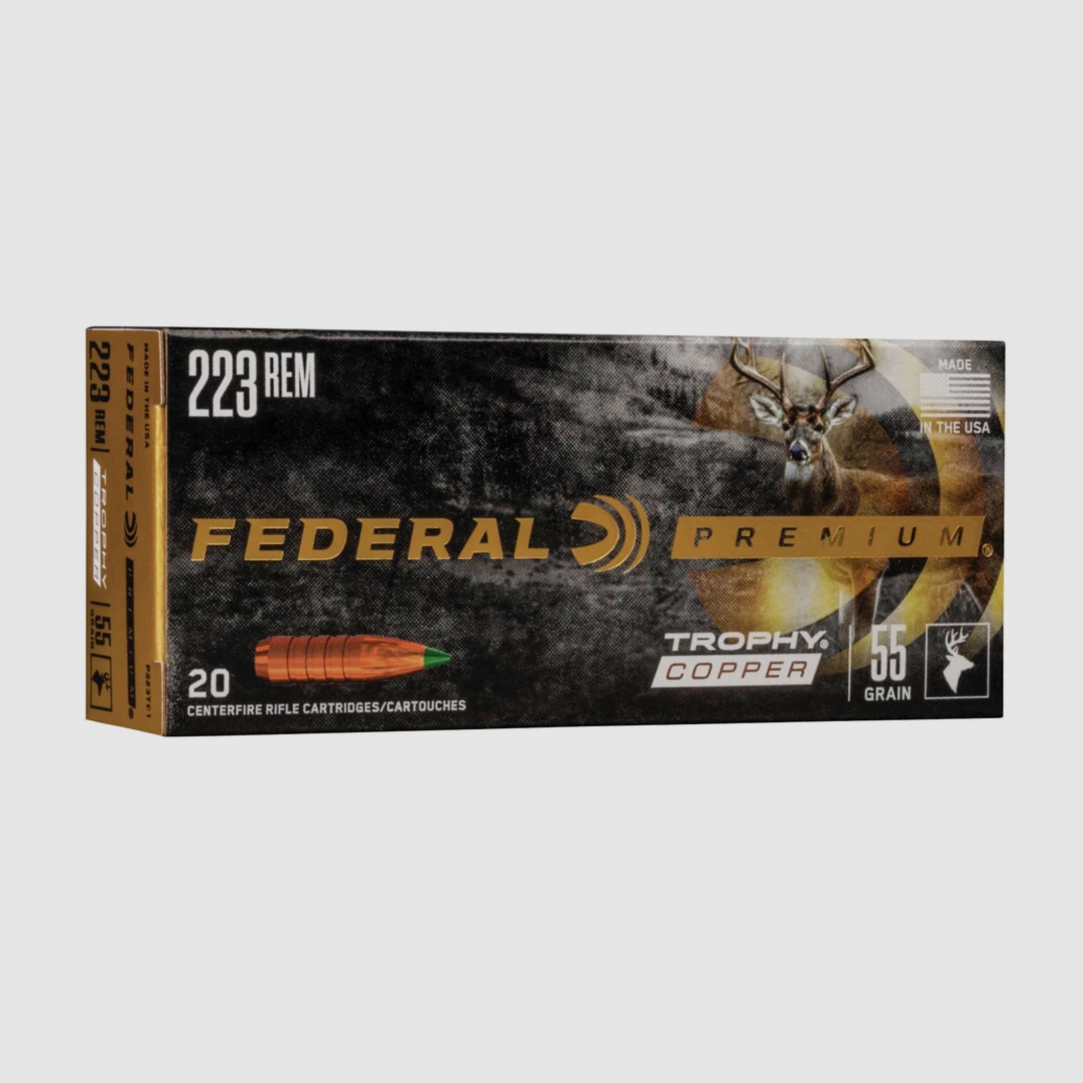 Federal Premium .223 Rem. Trophy Copper bleifrei 3,6g / 55grs. 20 Stück