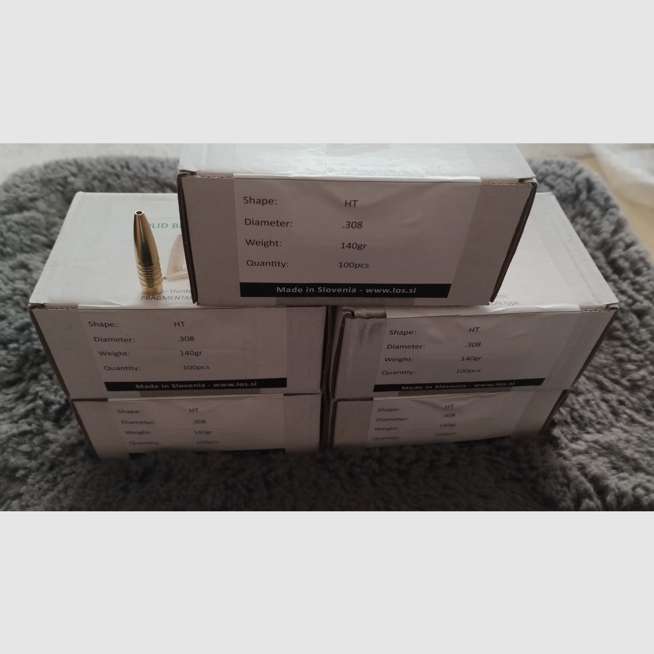 LOS Solid Geschosse HT .308 140gr 100 st.