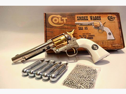 Limitierte Edition * Colt SAA Smoke Wagon * 4,5 mm BB mit Starter Set