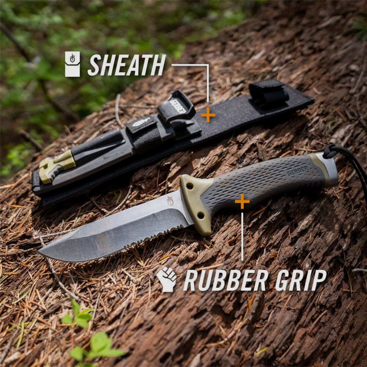 Survival-Messer Ultimate mit gemischter Klinge schwarz GERBER, Bild 6 von 6
