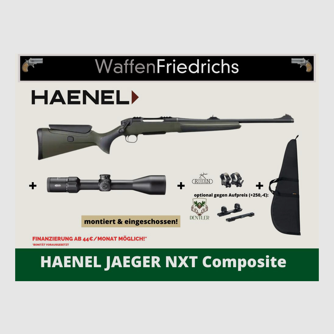 HAENEL JAEGER NXT Set completo in composito per giovani cacciatori "Horrido" - Armi Friedrichs