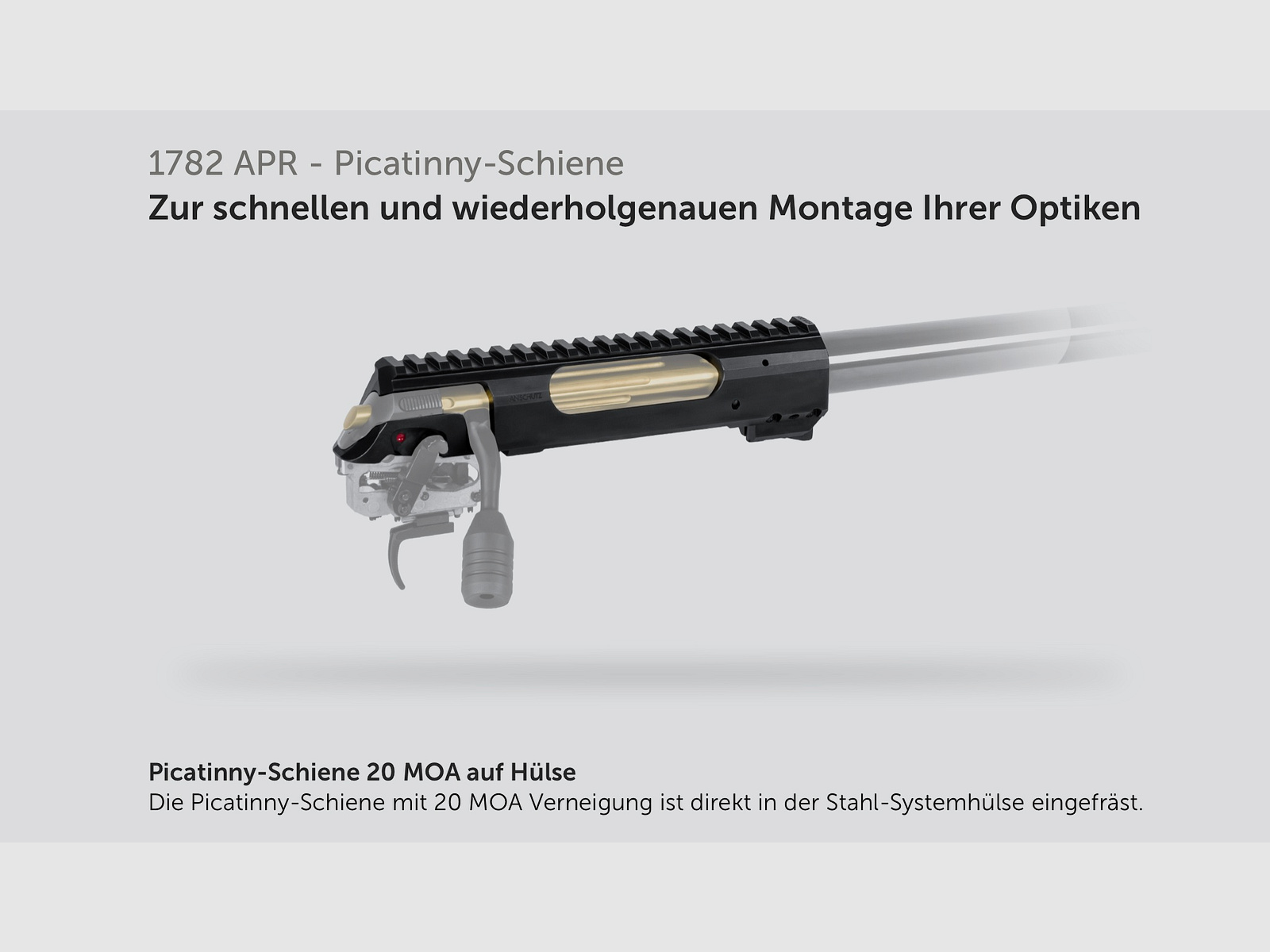J.G. Anschütz 1782 D APR Grey 6,5 Creedmoor Gold "TIN" im ACC Premier Chassis von MDT M18x1 660 LL