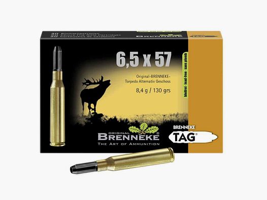 6,5x57 TAG bleifrei 8,4g/130grs. Brenneke