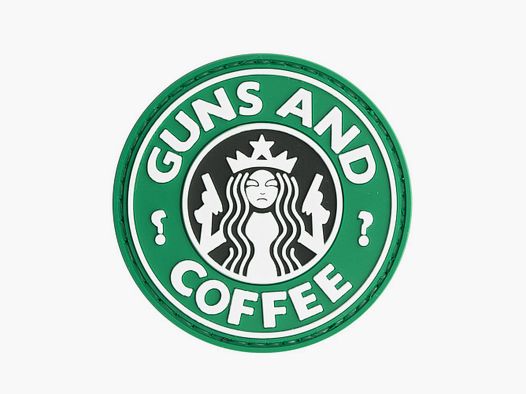 Guns and Coffee Patch aus PVC