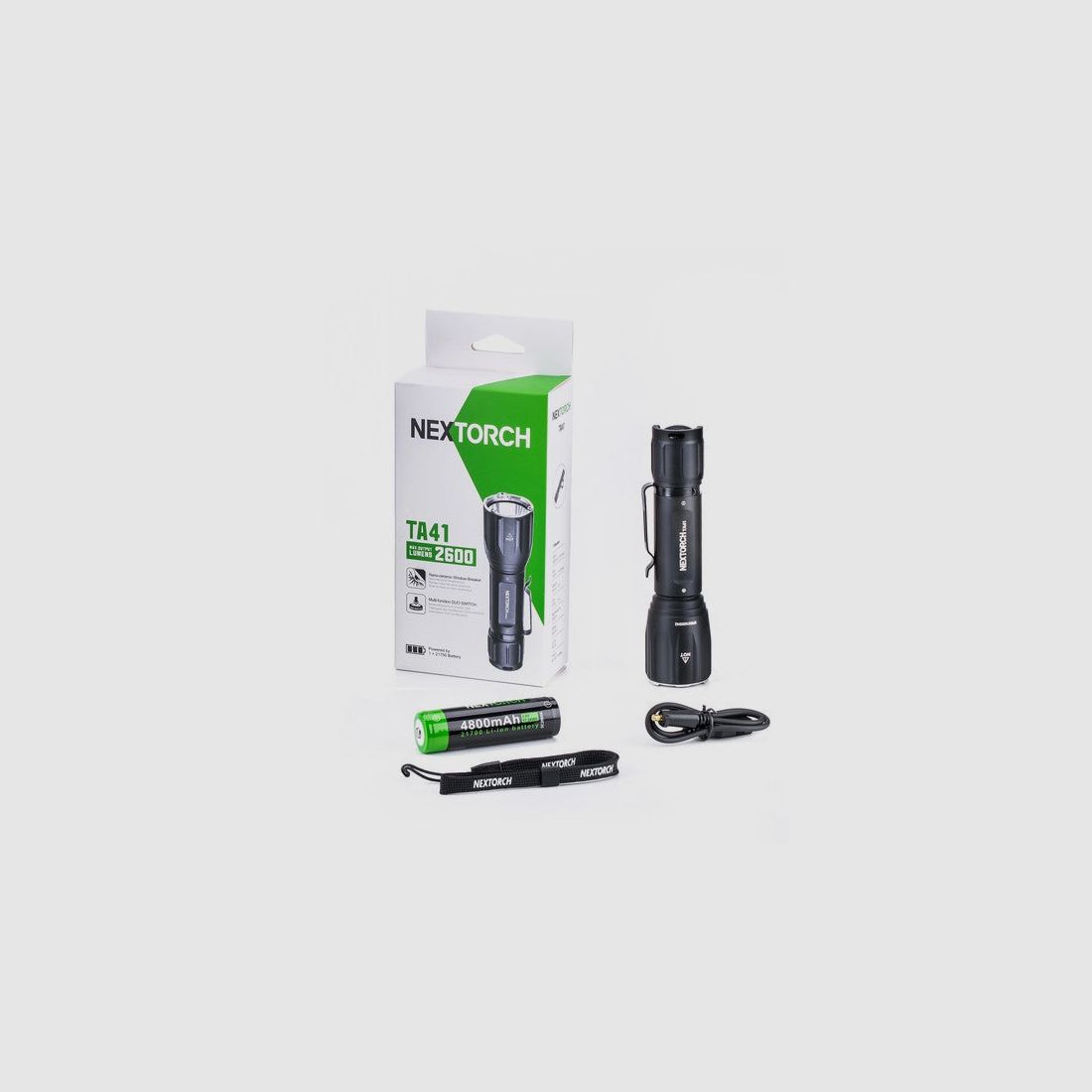 NEXTORCH TA41 – Lampe tactique 2 600 lumens avec système de charge USB