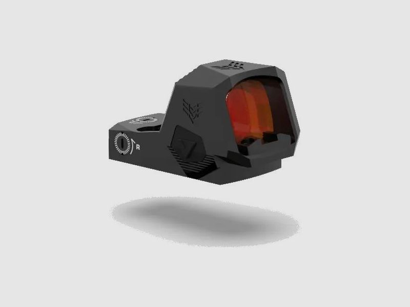 Swampfox Sentinel II 1x20 RMSc Micro-Reflexvisier - 3 MOA Dot, rot, Blackout Rear Sight Guide