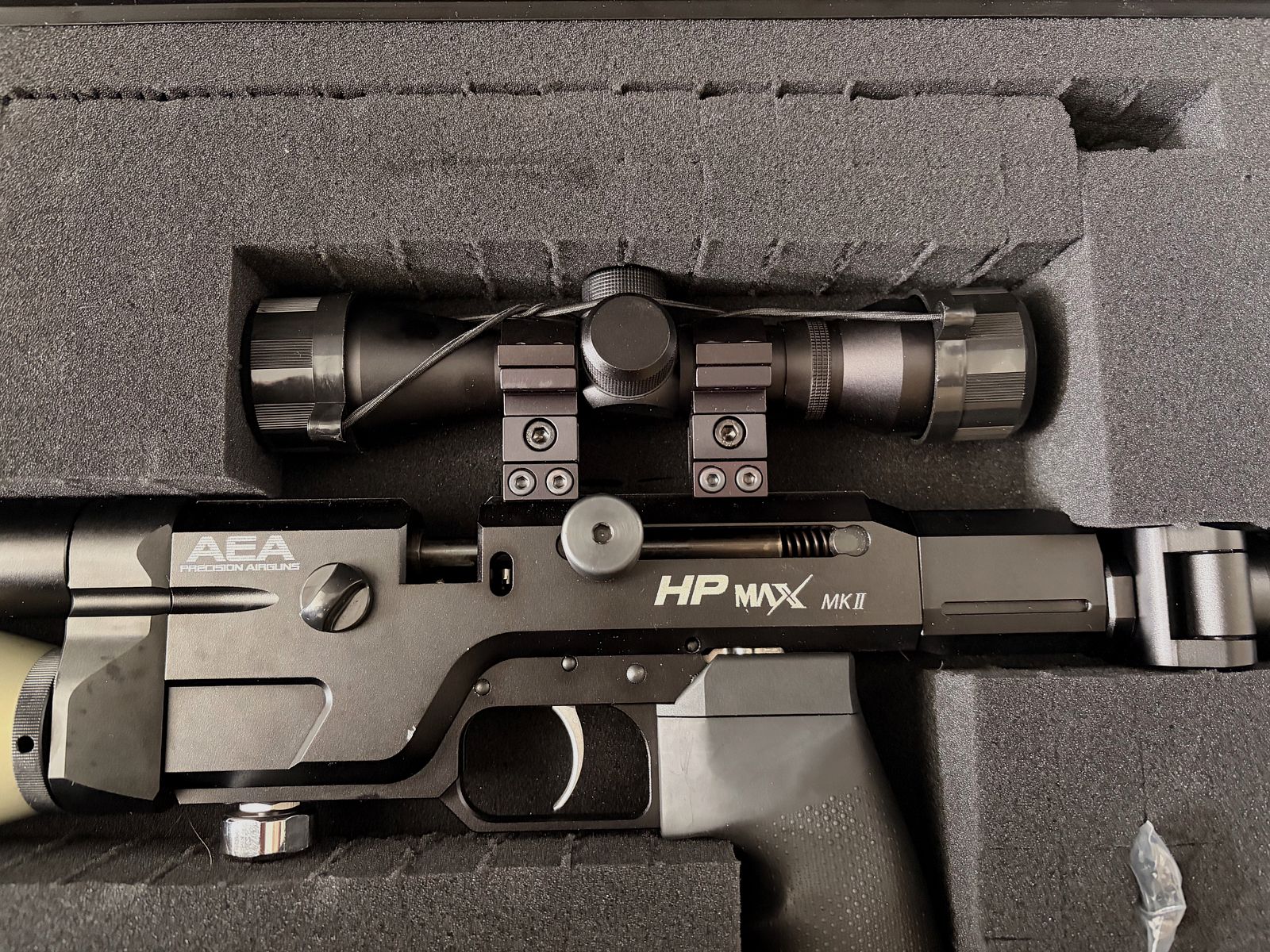 AEA HP Max MK2 inkl. Scope, Diabolos, Magazine und Transportkoffer