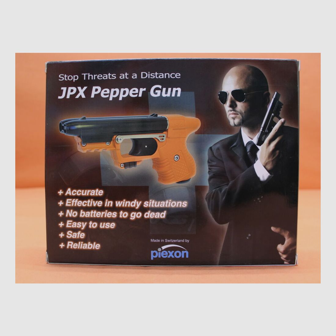 Piexon Jet Protector JPX Gen1: Launching device for irritants (pepper spray) polymer black 10% OC (OVERSTOCK!) with additional training magazine