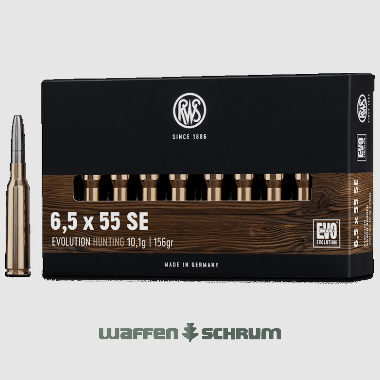 RWS 6,5x55Sueco EVO 10,1g - 156gr.
