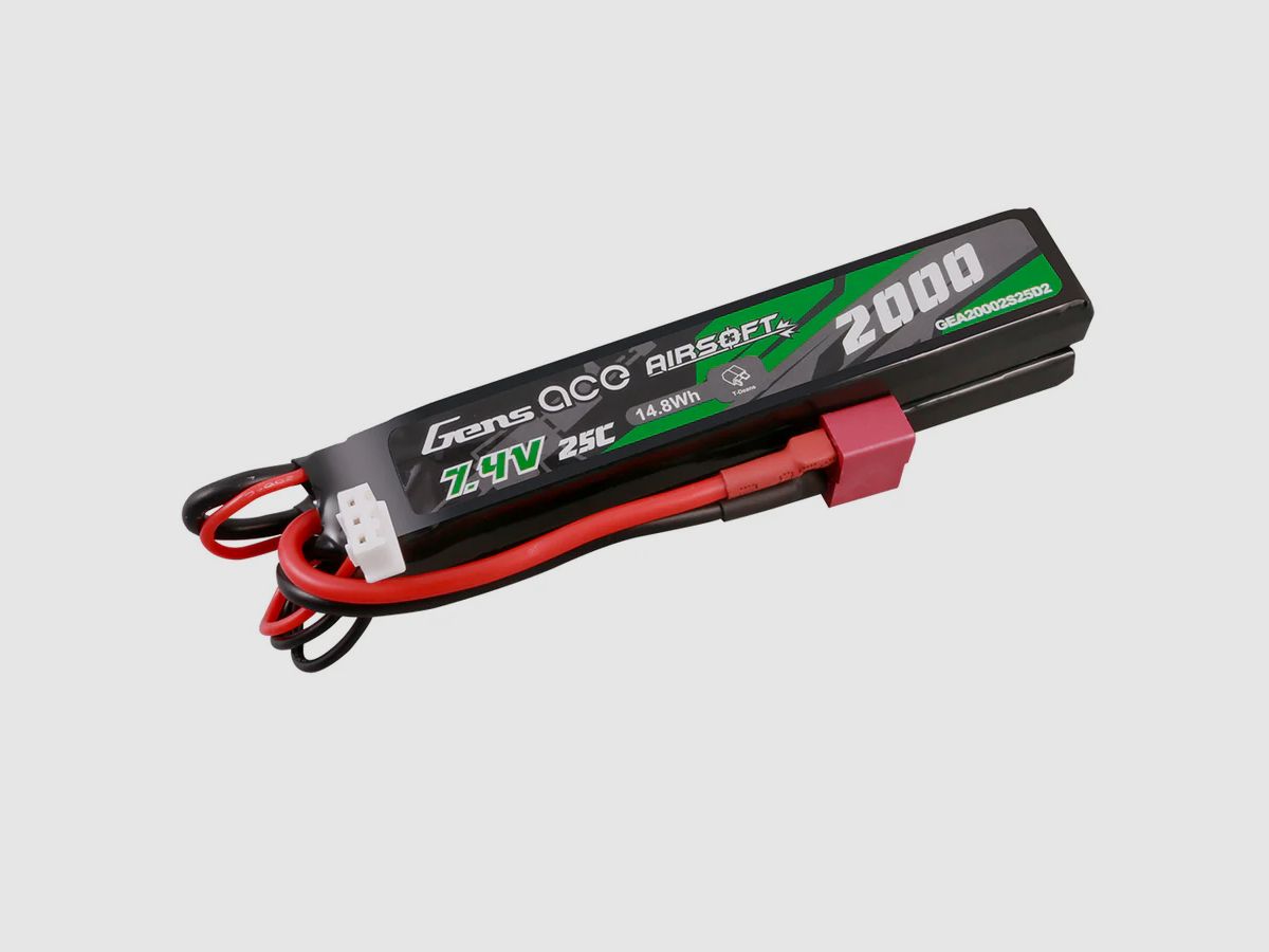 Gens Ace 25C 2000mAh 2S2P 7.4V Double-Sticktype mit T-Stecker