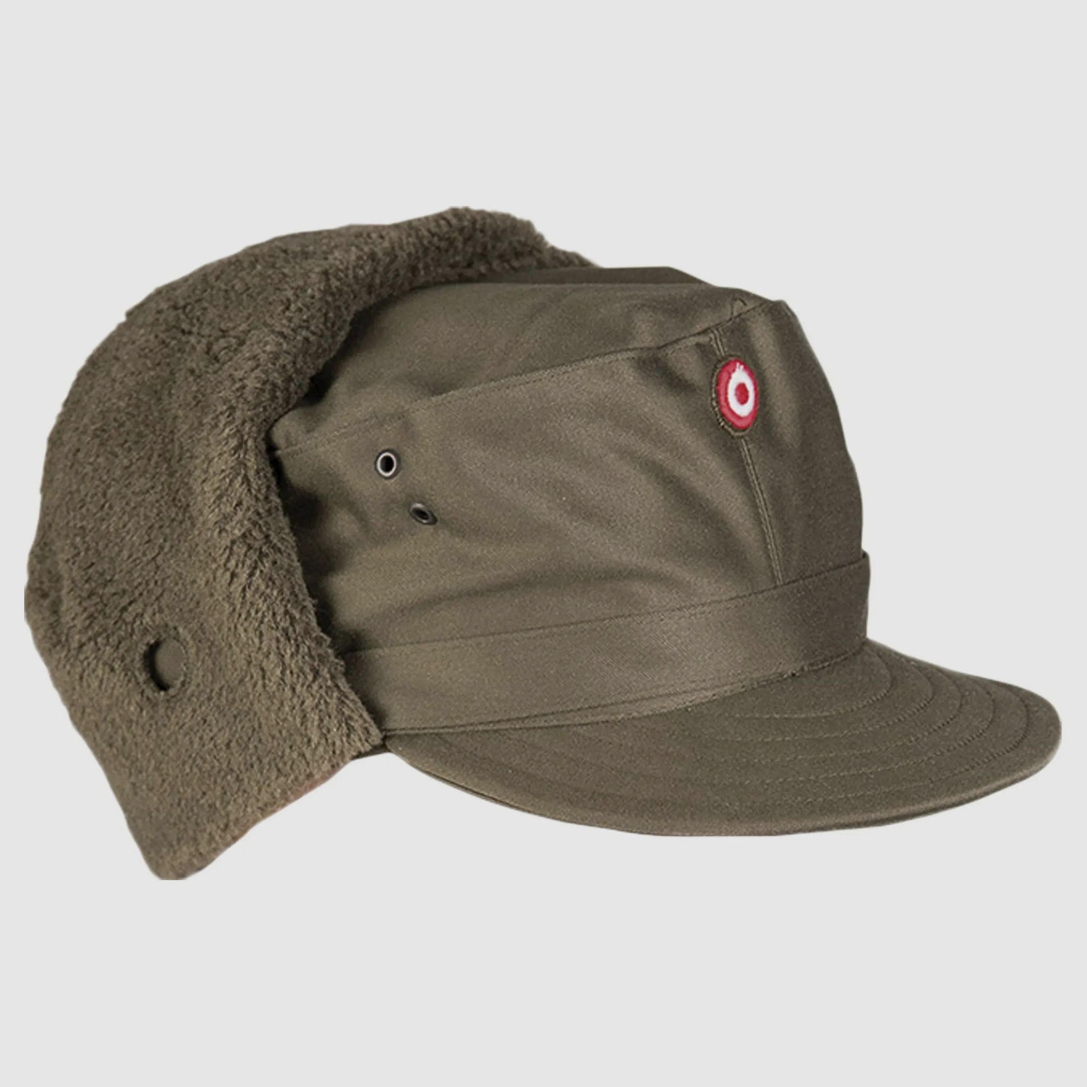 Österreichisches Bundesheer Österreichische Wintermütze mit Plüsch oliv neuwertig