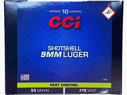 CCI  Schrotpatrone #12 Shot Kal. 9mm Luger 53 grs