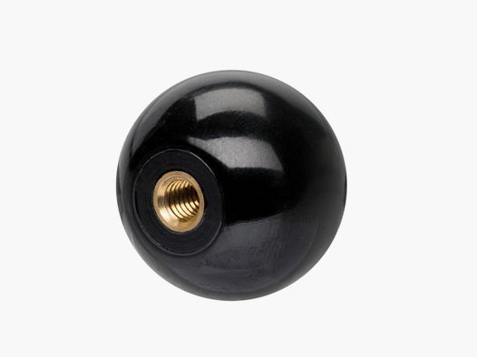 G+E Kammerstängel-Kugel glatt schwarz Ø30mm