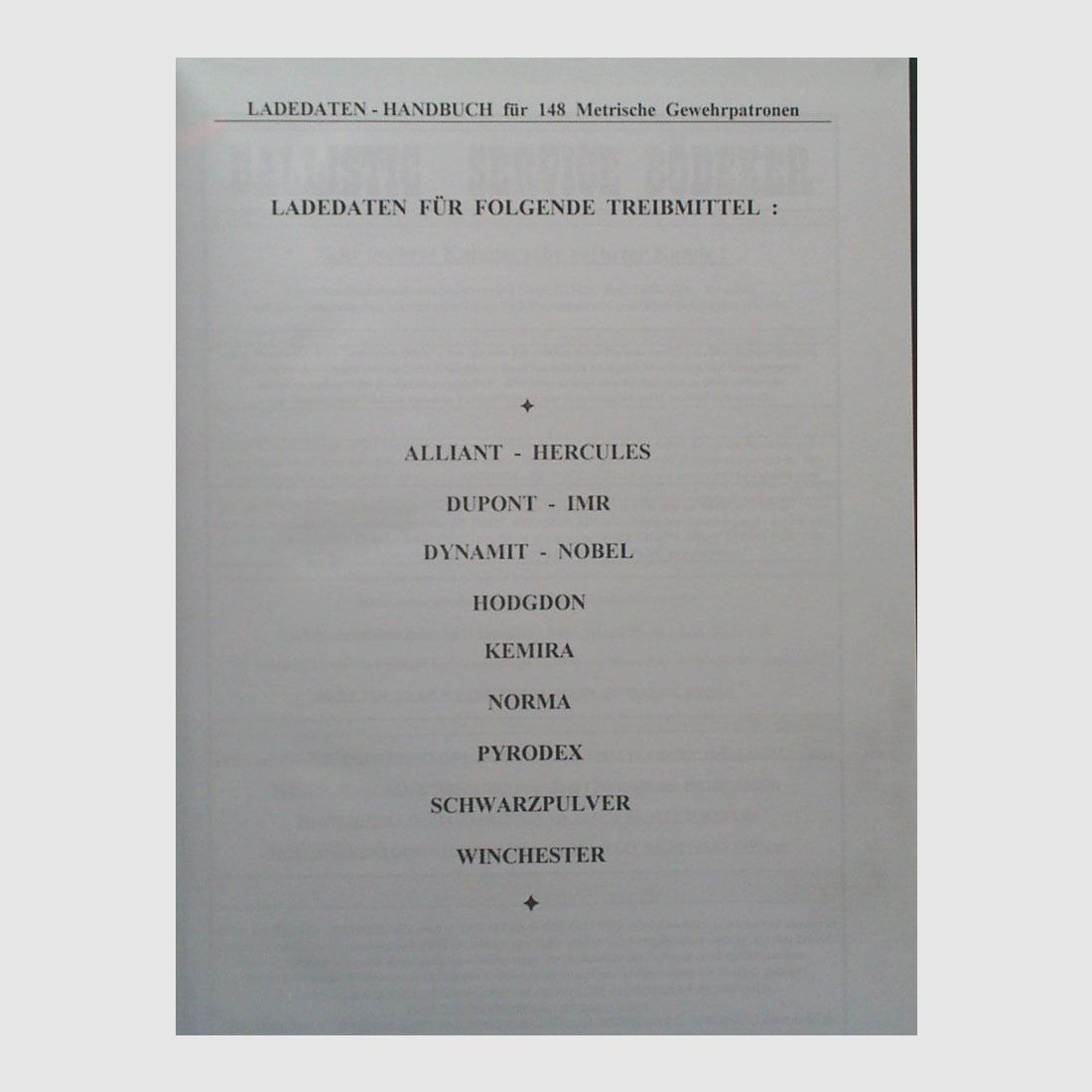 Ladedaten Handbuch (Hardcover) für 148 Metrische Gewehr-Patronen