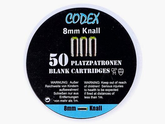 CODEX Platzpatronen 8mm PA Knall