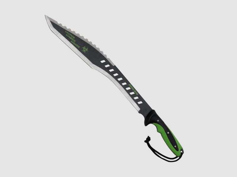 Zombie Dead Machete - 46cm / 63cm - Schwarz / Grün - rostfreier Stahl - mit Scheide