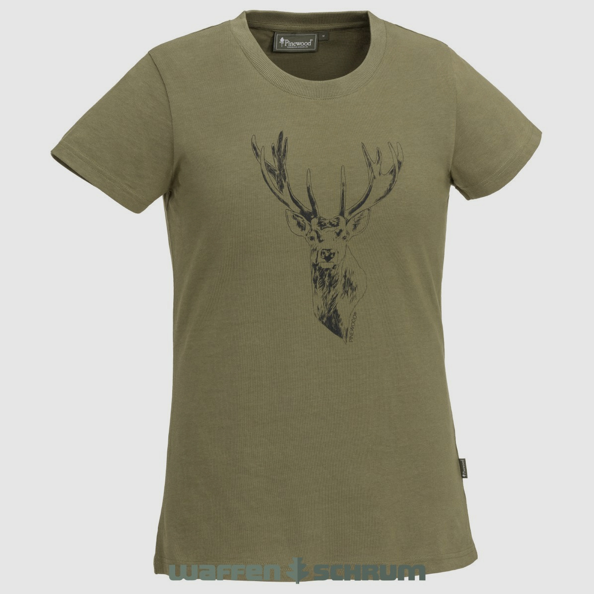 Pinewood T-Shirt Red Deer H.Olive