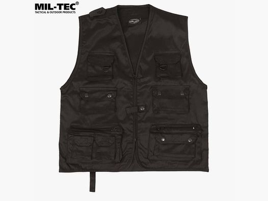 MIL-TEC JAGD UND ANGLERWESTE SCHWARZ Gr. L