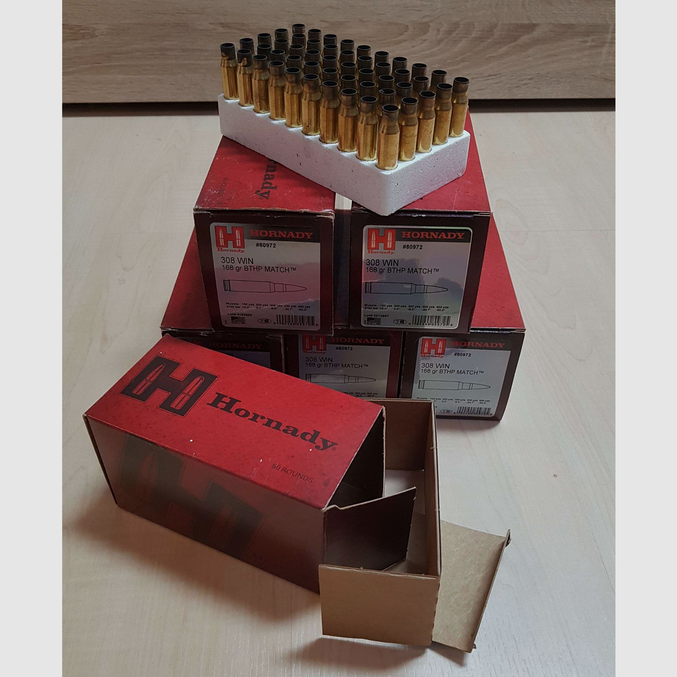 Cartuchos, Hornady, Cal .308Win, 300 piezas, incluido el envío dentro de Alemania