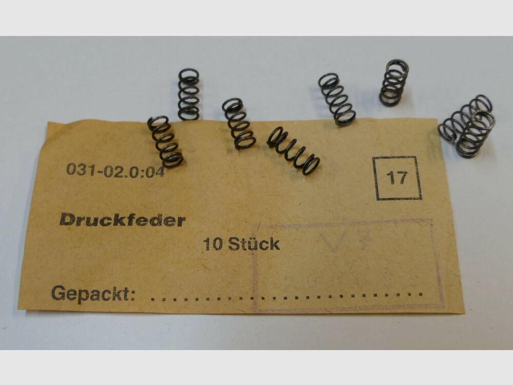 DDR VEB Devices & Tool Construction Wiesa original DDR NVA AK 47 pressure spring for sight slider [17] unused, new for AK47, 7.62x39, image 1 of 2