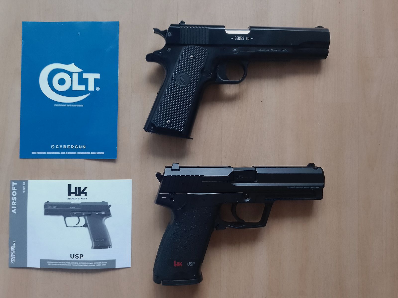Colt 1911  &  HK USP 6mm Federdruck Airsoft 