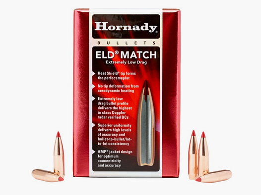 Hornady ELD Match Geschosse 6,5 mm/.264 Ausführung 100 Grain #26100