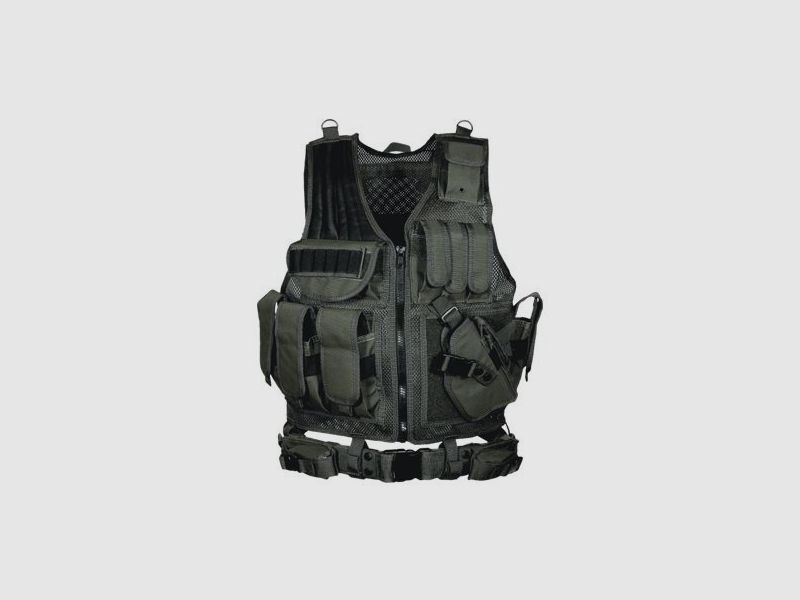 UTG 547 Law Enforcement Tactical Vest Color: Black / Dark Gray